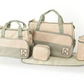 5 in 1 Multifunctional Baby Bag - Khaki Dots_1