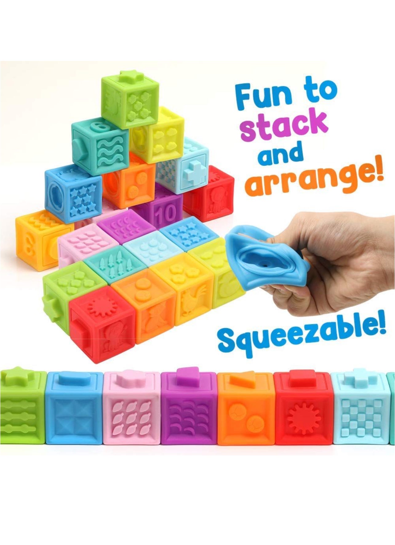 Silicone Toys Blocks 12pcs